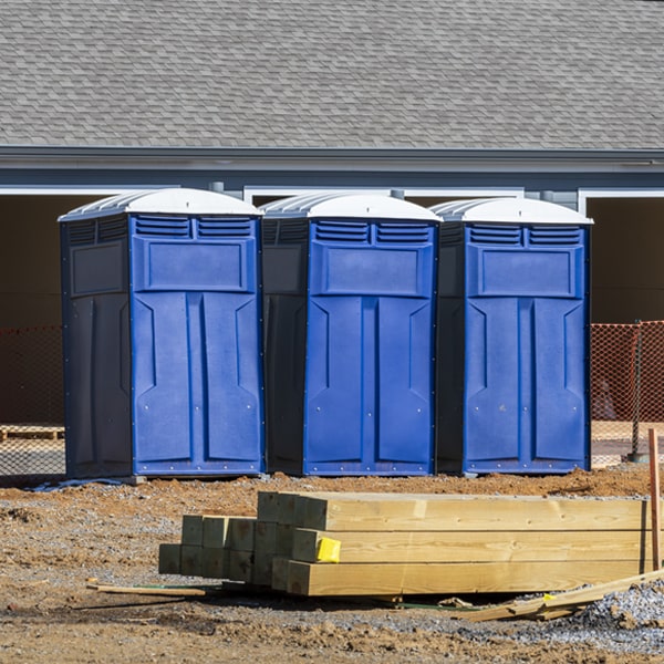 what is the expected delivery and pickup timeframe for the portable toilets in Alma KS